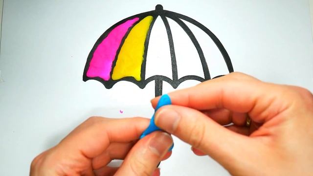 How to Make Umbrella with Play Doh / Лепка из Плей До Зонтика / Учим Цвета на Английском смотреть онлайн