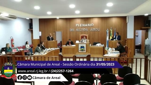 Sessão Ordinária Câmara Municipal de Areal - 29/05/2023 смотреть онлайн