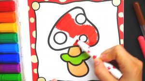 coloring strawberry for kids. learn colors in russian for children. coloring book