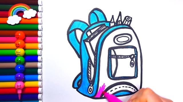 การระบายสีและการวาดภาพ - กระเป๋านักเรียน смотреть онлайн