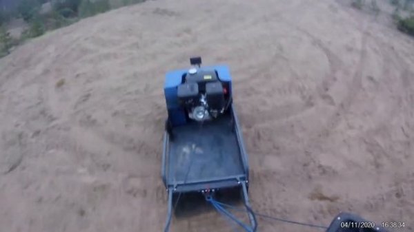 мотособака полярник 15 л.с.  ,испытание мотобуксировщика