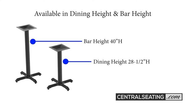 Heavy Duty Dining and Bar Restaurant Table Base Leg, 22"x22" X Base Model TB2222 смотреть онлайн