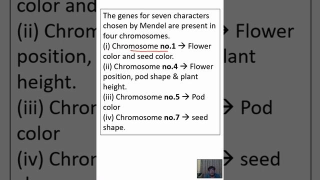 The genes for seven characters chosen by Mendel are present in four chromosomes. смотреть онлайн