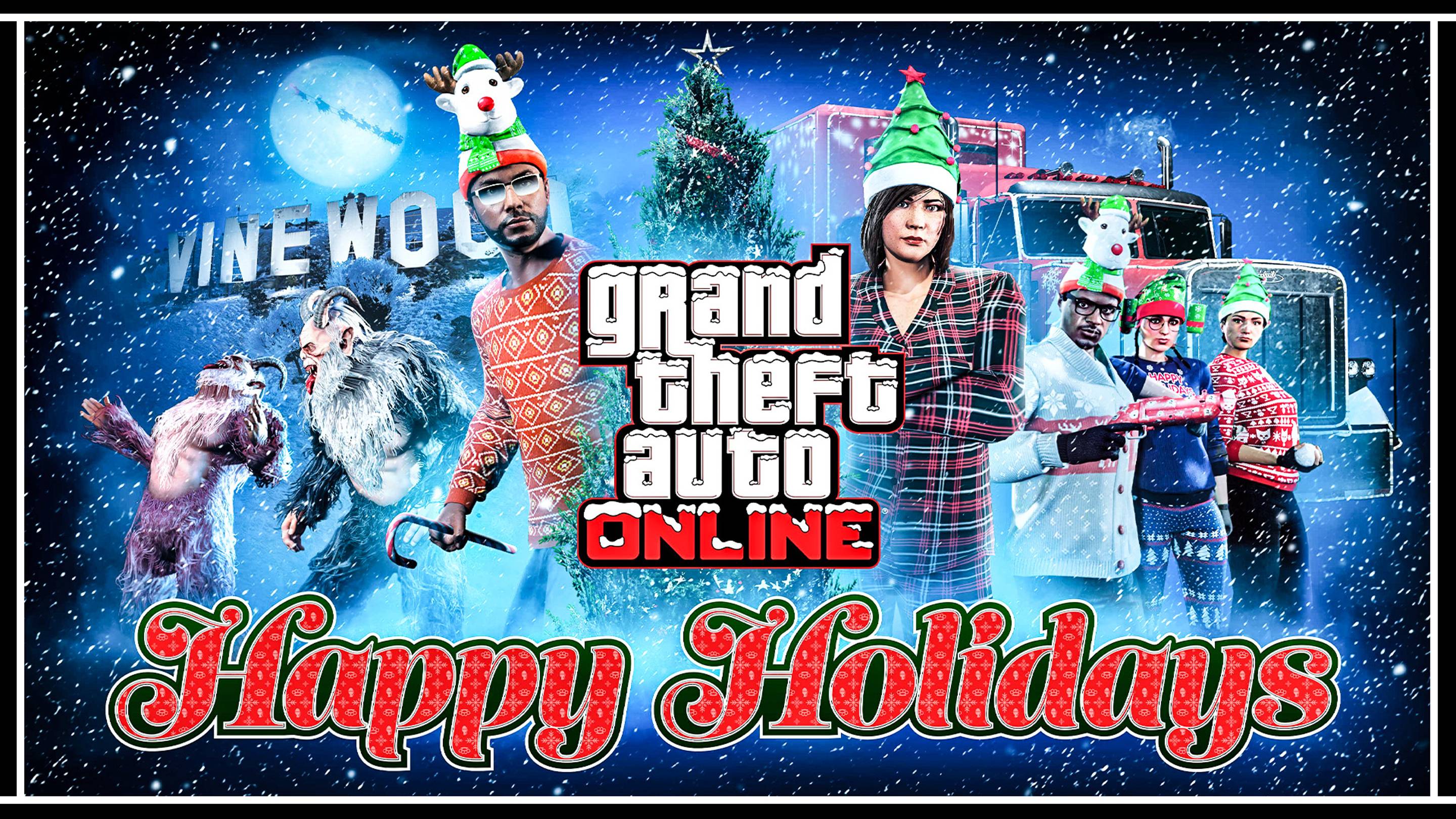 Снег в GTA Online: СКИДКИ, БОНУСЫ И РОЖДЕСТВЕНСКИЕ ИВЕНТЫ смотреть онлайн