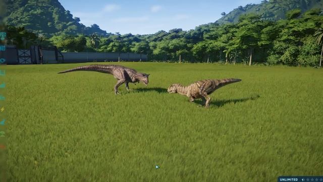Carnotaurus VS Metriacanthosaurus - Jurassic World Evolution смотреть онлайн