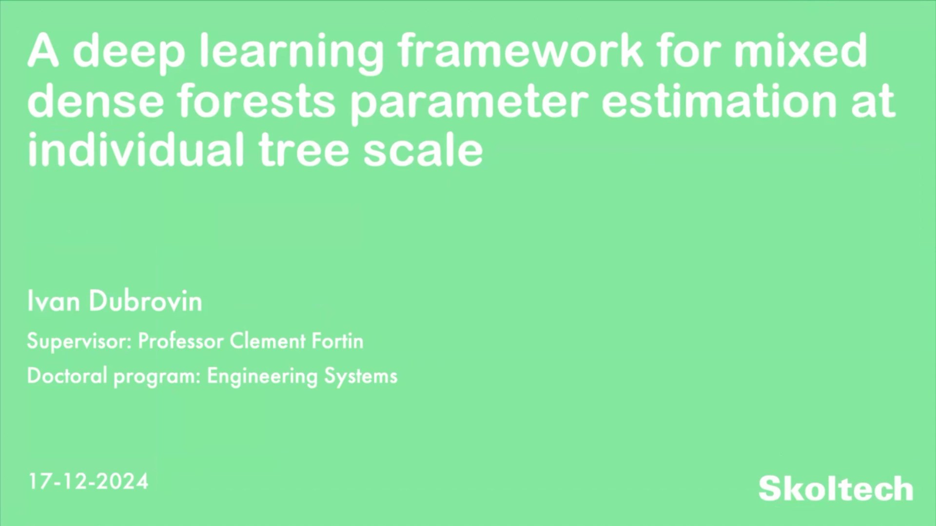 PhD Thesis Defense. Ivan Dubrovin