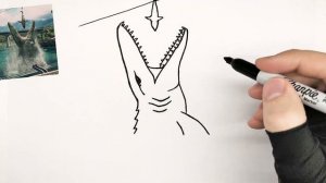 How to Draw a Mosasaurus (dinosaur from Jurassic World) Step By Step