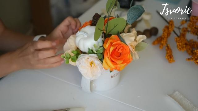 Осенняя композиция в чашке / DIY TSVORIC смотреть онлайн