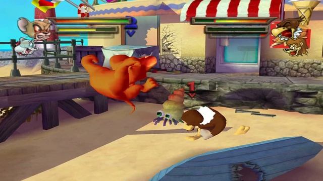 Tom and Jerry in War of the Whiskers / Monster Jerry and Spike Vs Eagle and Lion / (2 Players) смотреть онлайн