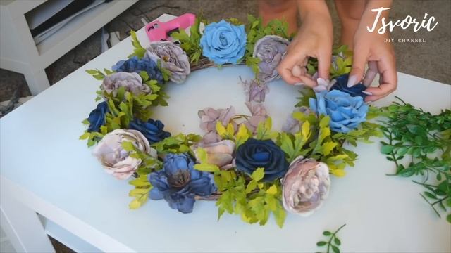Wreath On The Door / Декор на дверь или стену / DIY TSVORIC