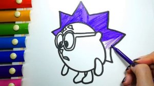 Малышарики Мультик Раскраска для детей - Рисуем и Раскрашиваем Ёжика из Малышариков для малышей