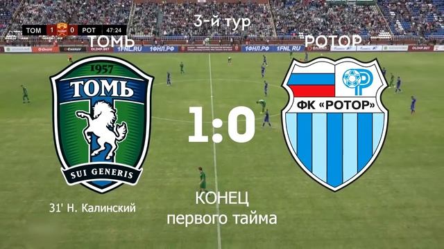 Томь - Ротор - 2:0. Олимп-Первенство ФНЛ-2018/19. 3-й тур смотреть онлайн