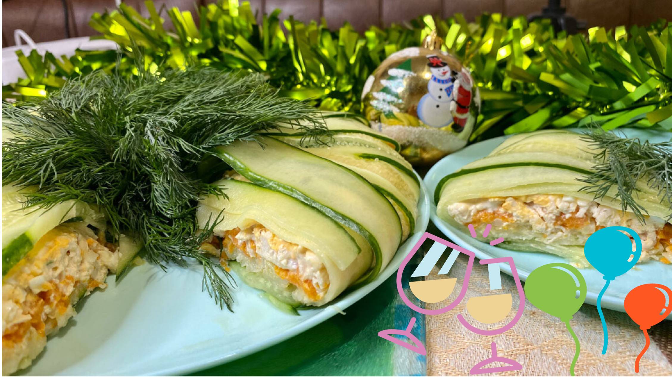 Салат "Оливье" в слайсах, как украшение праздничного стола! смотреть онлайн