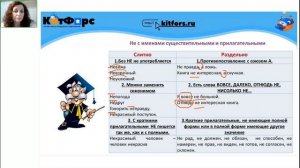 Правописание НЕ с разными частями речи. Русский язык 6 класс в «КитФорс»