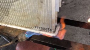 Пайка радиатора по корням сот