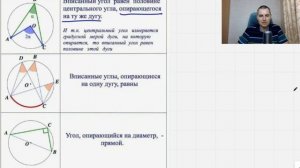 ОКРУЖНОСТЬ. ЦЕНТРАЛЬНЫЕ И ВПИСАННЫЕ УГЛЫ