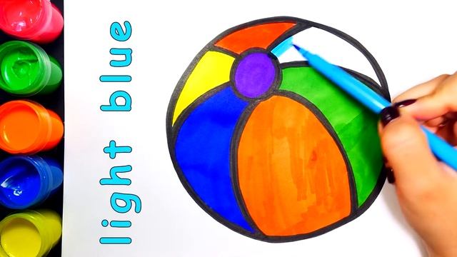 Menggambar Dan Mewarnai Bola Untuk Anak anak смотреть онлайн