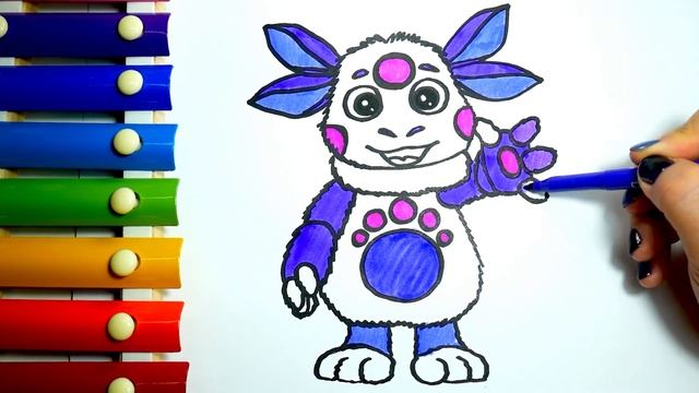 Лунтик Мультик Раскраска для Детей Раскрашиваем Лунтика Раскрашка ТВ смотреть онлайн