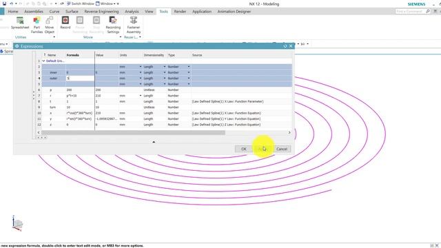 How to design Spiral using Equation (With Narration) | NX -12 | C for CAD | смотреть онлайн