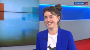 Каролина на интервью в студии Волгоград 24