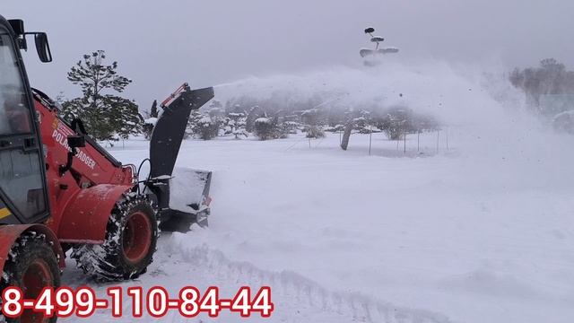 Погрузчик Polar Badger WL50T со снегоуборщиком. смотреть онлайн
