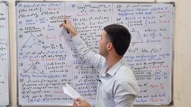 Matematika Savollari Tahlili | 5 Blokli Test (09.04.2023)
