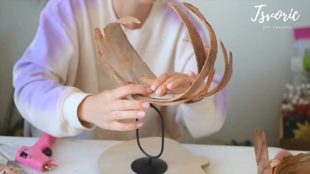 Провал, но тоже получилось хорошо / Композиция из коры / DIY TSVORIC смотреть онлайн