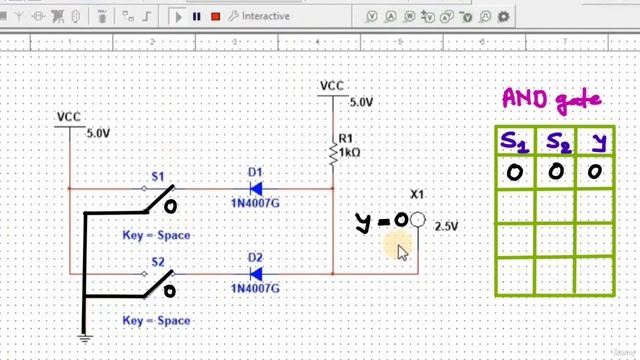 7. AND Gate and OR Gate using diode in Multisim смотреть онлайн