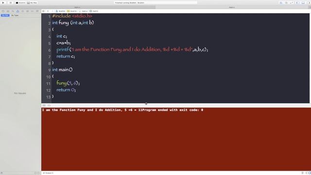FUNCTIONS in C Language (Windows And Mac) Tutorial смотреть онлайн