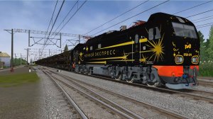 Эп2к-376 с поездом «Ночной Экспресс» в Openrails