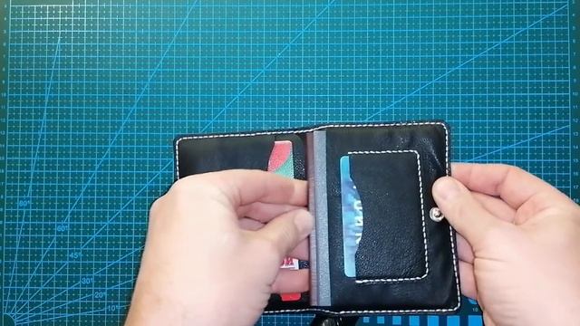 Обзор Портмоне для документов на кнопке ручной работы из натуральной кожи + бесплатная выкройка