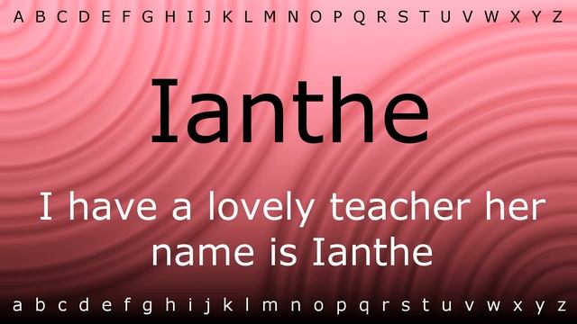 How to pronounce 'Ianthe' with Zira.mp4 смотреть онлайн
