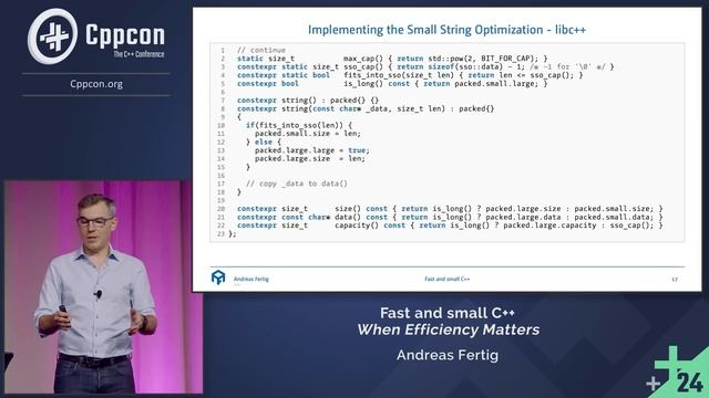 Fast and Small C - When Efficiency Matters - Andreas Fertig - CppCon 2024 смотреть онлайн