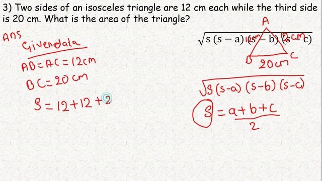Problems based on triangles | Formula based on different triangles | Area & Perimeter смотреть онлайн