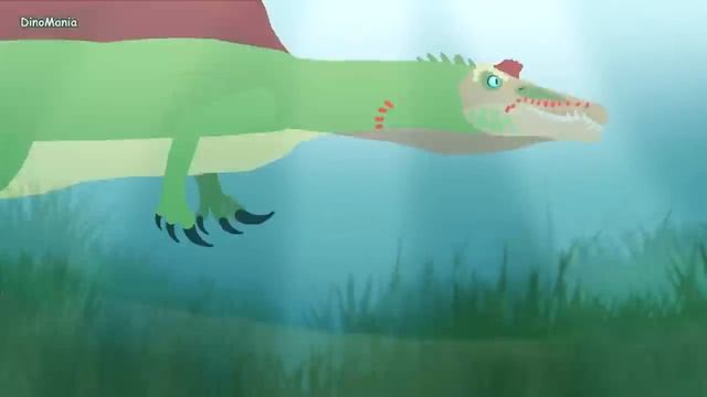 Dinosaurs cartoons battles: Spinosaurus vs Sarcosuchus | DinoMania смотреть онлайн