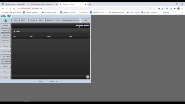 4.6 Siemens GAMMA KNX IP Control Center V4 - Monitoring Module смотреть онлайн