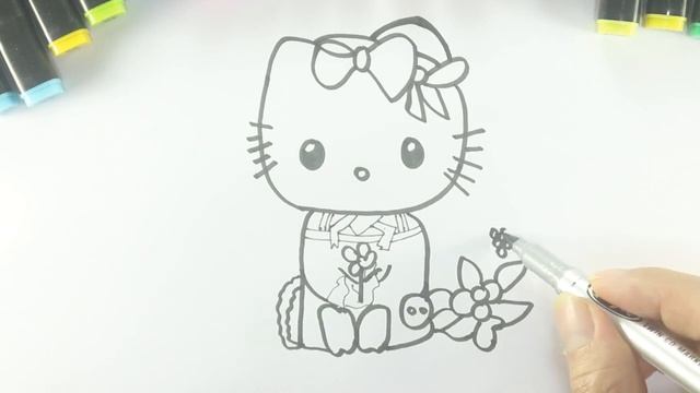 Hướng dẫn vẽ và tô màu Hello Kitty dễ và đẹp - Teach draw Hello Kitty so easy and beautyful смотреть онлайн