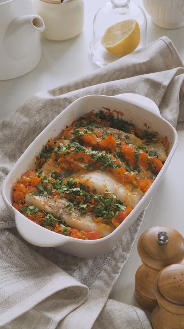 Треска с овощами