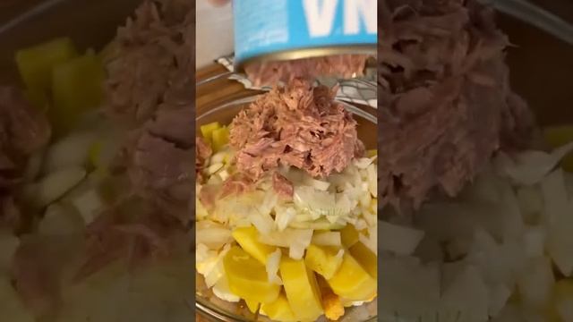 белковый салат с тунцом🤤