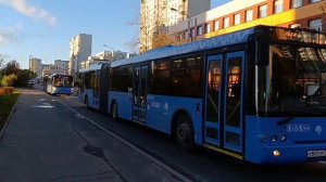 Автобус ЛиАЗ 6213.22 №191182 едет по Митинской улице в Митино