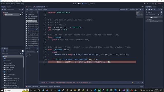 Godot Tutorial - how to use Lerp for smooth movement смотреть онлайн