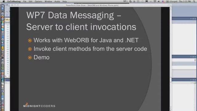Building Windows Phone 7 Apps Using WebORB - Part 3 смотреть онлайн