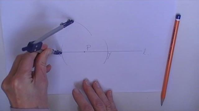 How to Construct a line perpendicular to a line passing through a given point on the line смотреть онлайн