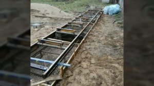 Установка рельс под пилораму