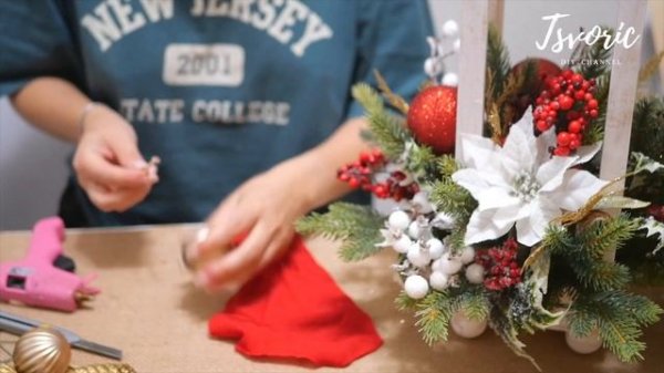 Оформление новогоднего фонаря / DIY TSVORIC