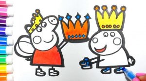 Свинка Пеппа Мультик - Раскраска | Пеппа и Сьюзи Принцессы | Учим цвета | Раскрашка ТВ