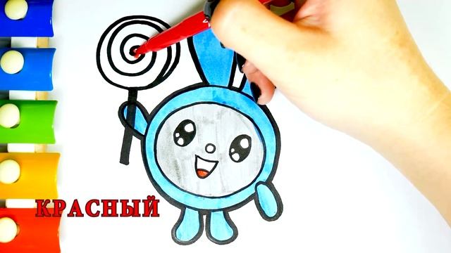 Малышарики Крошик Мультик Раскраска для Детей Учим Цвета Раскрашка ТВ смотреть онлайн