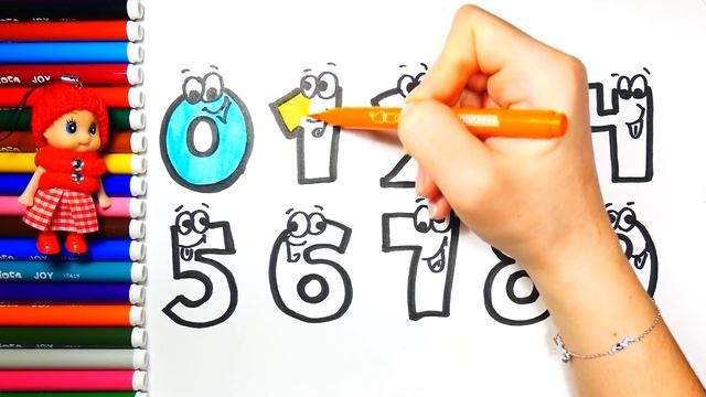 Numbers Coloring and Drawing Learn Colors for Children смотреть онлайн