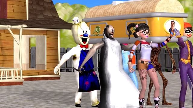 Scary Teacher 3D Nick and tani Troll Miss T and Hello Neighbor vs Huggy Wuggy vs Granny Balloon Gam смотреть онлайн