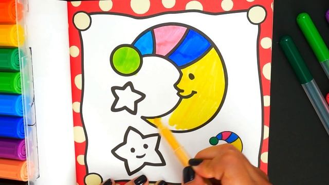 Раскраска для Детей / Учим Цвета и Раскрашиваем Простые Картинки (Барабан, Бабочка, Цветок) смотреть онлайн